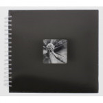 Hama album klasický špirálový FINE ART 28x24 cm, 50 strán, čierna, biele listy