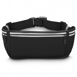 Hama športová bedrová taštička na mobil a drobnosti, reflexné prvky, čierna