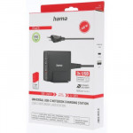 Hama USB nabíjacia stanica GaN, 3x USB-C PD, 2x USB-A (1x QC), 140 W