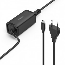 Hama USB-C napájací zdroj pre notebooky, Power Delivery, GaN, 45 W