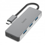 Hama USB-C-Hub, 4 porty, USB 3.2, 10 Gbit/s, hliníkový