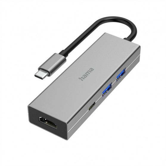 Hama USB hub, multiport, 2x USB-A, USB-C PD, HDMI, USB 3.2 5 Gb/s