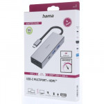 Hama USB hub, multiport, 2x USB-A, USB-C PD, HDMI, USB 3.2 5 Gb/s
