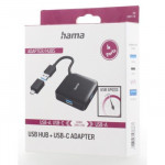Hama USB hub, 4 porty, USB 3.2 Gen 1, USB-C adaptér