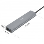 Hama USB-Hub, 7 portov, USB 3.2, 5 Gbit/s, USB-C adaptér, sieťový zdroj