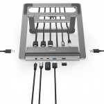 Hama USB-C dokovacia stanica a stojan pre notebook Connect2Office Stand, 12 portov
