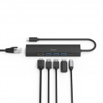 Hama USB-C hub, multiport, 3x USB-A, USB-C PD, HDMI, LAN, 6 portov