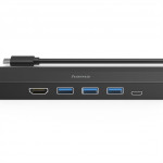 Hama USB-C hub, multiport, 3x USB-A, USB-C PD, HDMI, LAN, 6 portov