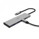 Hama USB-C Hub, 4 porty, USB 3.2, 10 Gbit/s, PD 100 W, hliníkový
