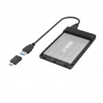 Hama externý box na 2,5 SSD/HDD disk, USB-A + USB-C, SATA, USB 3.2 Gen 1