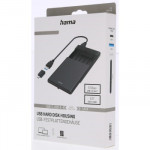 Hama externý box na 2,5 SSD/HDD disk, USB-A + USB-C, SATA, USB 3.2 Gen 1