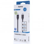 Hama Thunderbolt 5 kábel, USB-C, 1 m, 80 Gb/s, 240 W