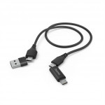 Hama USB kábel 4v1: USB-C, USB-A - USB-C, micro-USB, 1,5 m