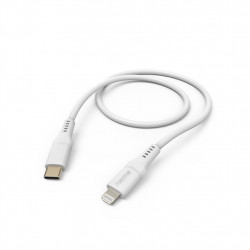 Hama MFi USB-C Lightning kábel pre Apple, 1,5 m Flexible,silikónový, biely