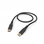 Hama kábel USB-C 2.0 typ C-C 1,5 m Flexible, silikónový, čierny