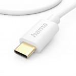 Hama kábel USB-C 2.0 typ C-C 1 m, biely