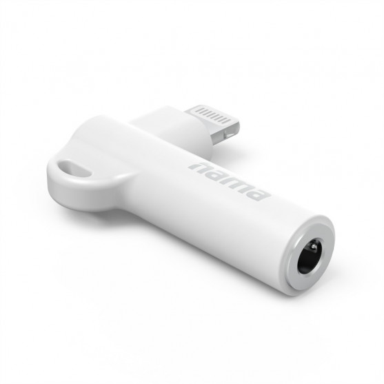 Hama MFi audio adaptér Lightning na jack 3,5 mm pre Apple, aktívny, kompaktný