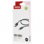 Hama kábel USB-C 2.0 typ A-C 0,5 m, čierny