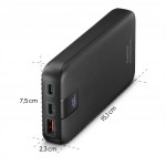 Hama PD 20 powerbanka, 20000 mAh, 3 výstupy: 2x USB-C, 1x USB-A, LED displej, PD, Qualcomm