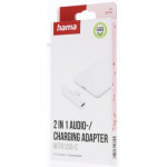 Hama audio adaptér USB-C na jack 3,5 mm, aktívny, USB-C napájanie