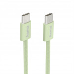 Hama USB-C 2.0 kábel Fabric, 1 m, opletený, zelený