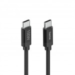 Hama USB-C 2.0 kábel Fabric, 1,5 m, 100 W, opletený