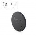Hama bezdrátová nabíjačka Qi 15 W, čierna
