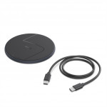 Hama bezdrátová nabíjačka Qi 15 W, čierna