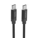 Hama USB-C 2.0 kábel Fabric, 3 m, 100 W, opletený
