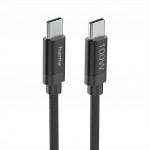 Hama USB-C 2.0 kábel Fabric, 3 m, 100 W, opletený