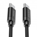 Hama USB-C 2.0 kábel Fabric, 3 m, 100 W, opletený