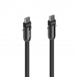 Hama USB-C kábel a šnúrka na mobil 2v1, dĺžka 1,2 m, farba čierna