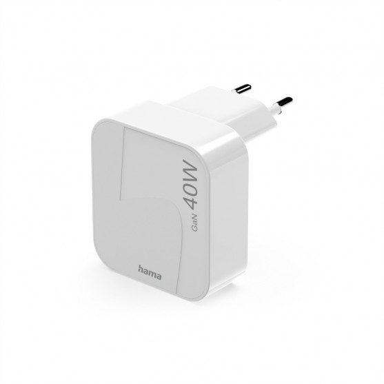 Hama rýchla USB nabíjačka GaN, 2x USB-C PD/QC 40 W, skladacia Hama rýchla USB nabíjačka GaN, 2x USB-C PD/QC 40 W, skladacia
