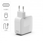 Hama rýchla USB nabíjačka GaN 2x USB-C, PD 65 W, navíjací kábel Hama rýchla USB nabíjačka GaN 2x USB-C, PD 65 W, navíjací kábel