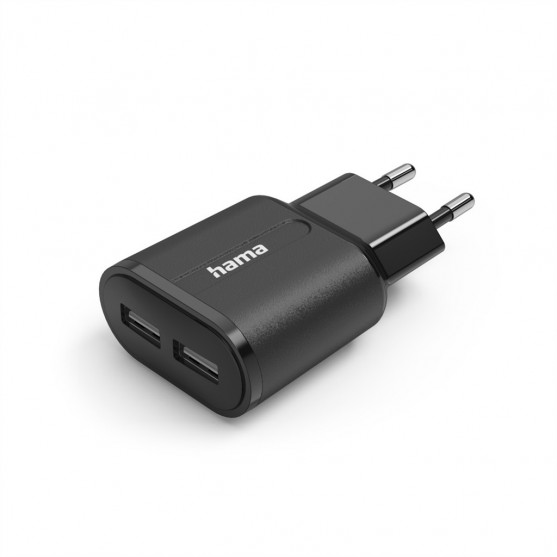 Hama USB nabíjačka, 2x USB-A, 12 W/2,4 A