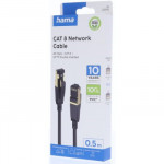 Hama sieťový kábel Cat8 S/FTP RJ45 0,5 m, tienený, 40 Gb/s