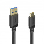 Hama USB A-C kábel 0,25 m, USB 3.2 Gen1 5 Gb/s, čierny