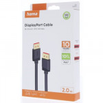 Hama DisplayPort 2.1 kábel UHD/8K, 40 Gb/s, 2 m