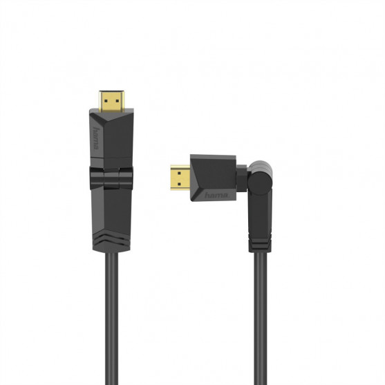 Hama HDMI kabel High Speed 4K 1,5 m, otočné vidlice (2 osi)