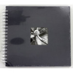 Hama album klasický špirálový FINE ART 28x24 cm, 50 strán, šedý, biele listy