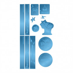 Reflexné samolepky coocazoo StickyRicky, Blue