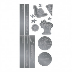 Reflexné samolepky coocazoo StickyRicky, Silver