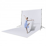 Hama pozadie pre foto štúdio, látkové, nekrčivé, 2,94 x 6 m, biele