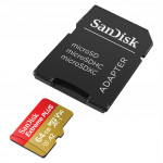 SanDisk Extreme PLUS microSDXC 64 GB + SD Adapter 200 MB/s and 90 MB/s A2 C10 V30 UHS-I U8