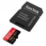 SanDisk Extreme PRO microSDXC 128 GB + SD Adapter 200 MB/s and 90 MB/s  A2 C10 V30 UHS-I U3