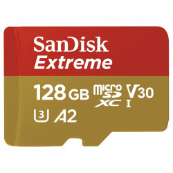 SanDisk Extreme microSDXC 128 GB pre akčné kamery + SD Adapter 190MB/s and 90MB/s, A2 C10 V30 UHS-I U3