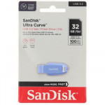 SanDisk Ultra Curve Flash Drive, 32 GB, USB 3.2, modrá SanDisk Ultra Curve Flash Drive, 32 GB, USB 3.2, modrá