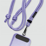 Black Rock Universal Lanyard, šnúrka na mobil, s karabínkou, 30-60 cm, fialová