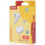 Hama Bluetooth slúchadlá Passion Clear II, štuple, ANC/ENC, aplikácia, biele Hama Bluetooth slúchadlá Passion Clear II, štuple, ANC/ENC, aplikácia, biele