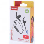 Hama Bluetooth štupľové slúchadlá Freedom Run III, čierne